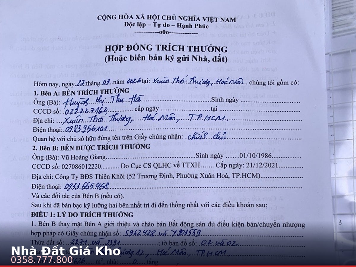 Nhà đất — Xuân Thới Thượng 12, Bà Điểm, Hóc Môn — 1626m² · ngang 32m — 48 tỷ